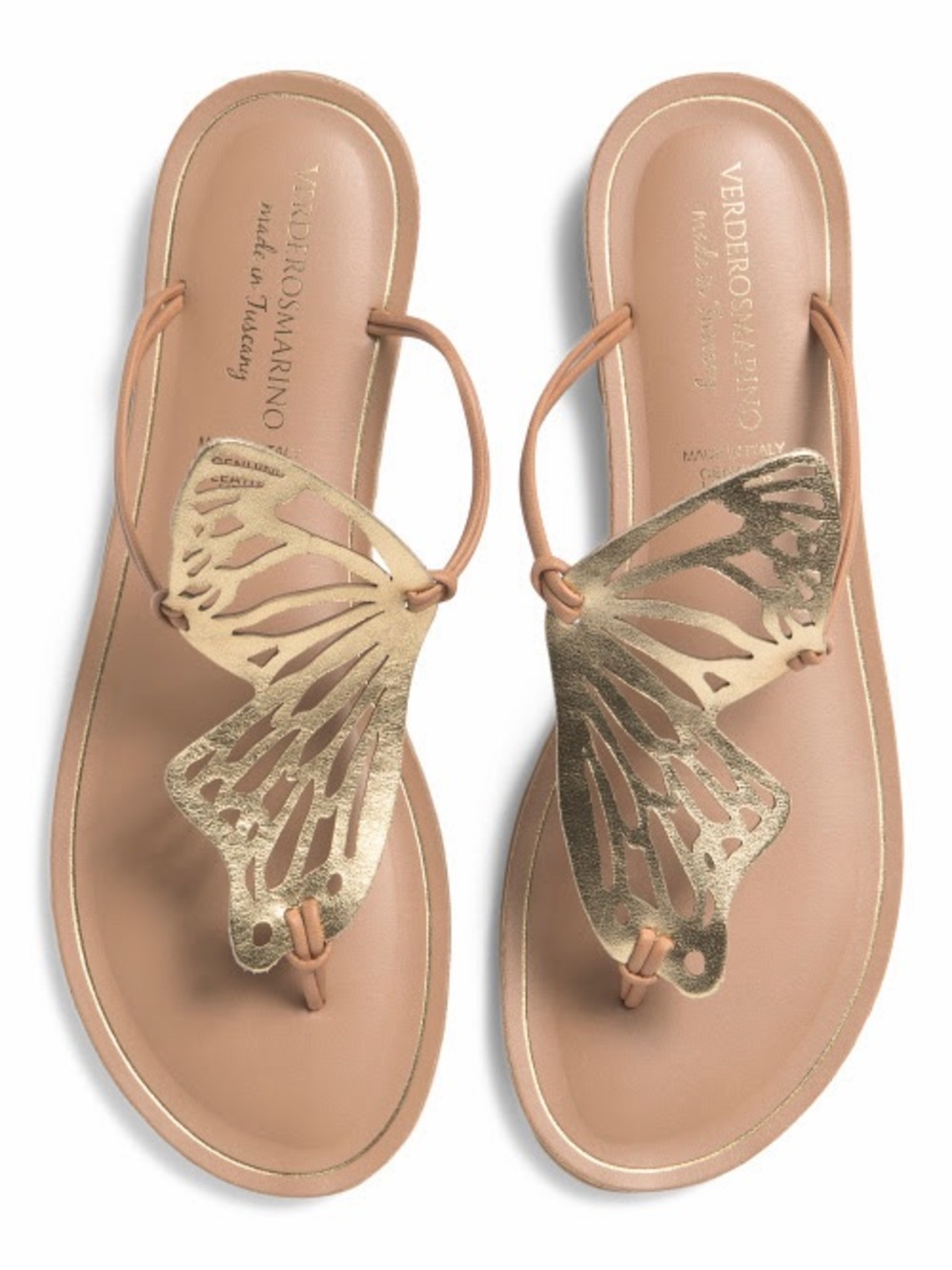 Women's Gold Butterfly Sandals